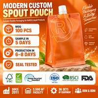 Pochettes souples personnalisées refermables avec bouchon pour emballage de liquides (shampoing, après-shampoing, gel douche, produits de soin personnel)