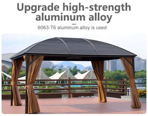 Gazebo di Lusso in Stile Europeo con Tetto Fisso a Colonne, <span class=keywords><strong>Pergola</strong></span> in Alluminio per Ville di Lusso e Location per Matrimoni all'Aperto - Product Image 2