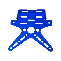 Support de plaque d'immatriculation réglable et mobile de type col de cygne en aluminium, cinq couleurs, pour moto tout-terrain et vélo électrique modifiés