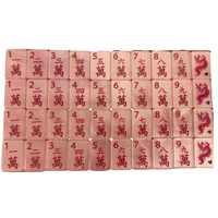 Set di Mahjong Americano Personalizzato di Lusso a Tema Hawaiano, Pieghevole, Resistente all'Acqua, Portatile, Durevole, con Tessere Ecologiche, da Viaggio