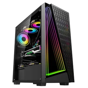 Computer Cases Towers Gaming RGB Strip Tempered Glass ATX Gabinete PC Gamer Gaming Computer Cases Towers