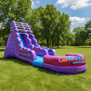 Toboggan aquatique gonflable de haute qualité avec piscine extérieure en PVC commercial de 0,55 mm pour jeux aquatiques - Product Image 1