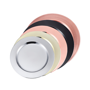 Plaque de chargeur en acier inoxydable, décoration de mariage personnalisée en or <span class=keywords><strong>rose</strong></span> et or - Product Image 6