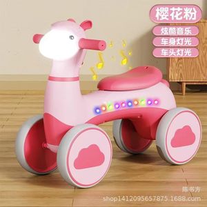 Childrens Balance Bike Baby Walker 1-3 Years Old Four Wheel Gliding Scooter With Lights And Music Twist Car - Product Image 1
