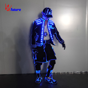 DMX512 Control America's Got Talent LED Lights Balance Dance Costume, Future Led Light Tron Dance Suit - Product Image 4