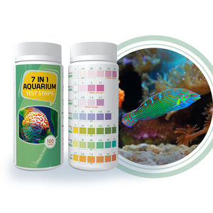 Tiras de prueba multiparámetros de grado de laboratorio para acuarios Comprobador de calidad del agua ecológico para tanques de agua salada Betta Fish para Mini - Product Image 2