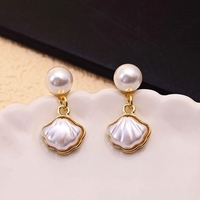 Nouvelles boucles d'oreilles en perles françaises, un design unique et élégant, accessoires polyvalents à clous.