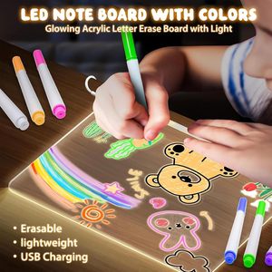 Lumiboards 儿童 LED 绘画板，30 X 20 厘米发光透明亚克力绘画书写板，生日、圣诞节的理想礼物 - Product Image 3