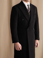 Manteau long en laine pour homme, style professionnel, automne-hiver, double boutonnage, avec salopette intégrée
