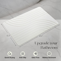 Tapis de bain en pierre Séchage rapide Absorbant Logo personnalisé Tapis de salle de bain en pierre Terre de diatomées naturelle Tapis de douche en pierre antidérapant