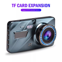 Nouvelle vente chaude voiture double caméra de bord 4 pouces LCD FHD 1080p double objectif avant et arrière DVR enregistreur vidéo caméra de voiture