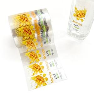 Impresión de etiquetas personalizadas botella de jugo impermeable servicio de impresión de embalaje etiquetas adhesivas para botellas bebida transparente - Product Image 5