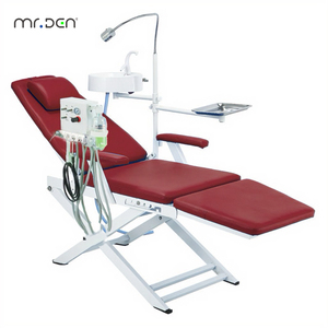Unidad de Sillón <span class=keywords><strong>Dental</strong></span> Plegable Portátil Mr.Den con Luz LED/Bandeja/Escurridor/Turbina de 4 Orificios/<span class=keywords><strong>Compresor</strong></span> de Aire <span class=keywords><strong>para</strong></span> Clínica Móvil - Product Image 1
