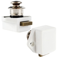 TYTXRV OEM pièces de remorque de camping-car, Dimension de découpe 20mm clé en alliage de Zinc moins RV caravane bateau Yacht blanc Mini serrure à poussée