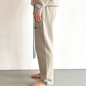 Pantalones <span class=keywords><strong>Fear</strong></span> Pants de la colección SS22, pantalones de chándal sin puños, color avena claro y avena oscuro, estilo hip-hop oversize, cintura bordada, algodón God - Product Image 3