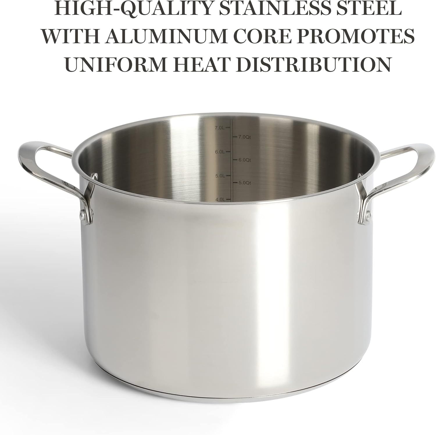 12-Piece Modern Design Tri-Ply-Thick Stainless Steel Cookware Set Induction Safe Non-Toxic Pots Pans for Kitchen Use · image 3