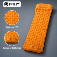 Matelas de couchage gonflable portable pour camping en plein air, avec pompe à pied, imperméable, pour la randonnée, le trekking et les voyages