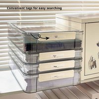 Caja de Almacenamiento de Documentos PET, Organizador de Papel A4 para Exámenes y Archivos de Oficina