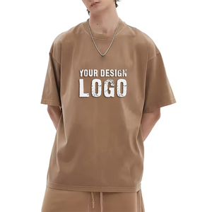 เสื้อยืดผู้ชายสไตล์สตรีทแคชชวล 250 กรัม ลุควินเทจ ซักนุ่ม ทรงหลวม ไหล่ตก แขนสั้น คุณภาพสูง ไซส์ใหญ่พิเศษ สำหรับเล่นกีฬา - Product Image 4