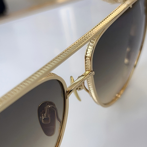 Designer Piloten-Sonnenbrille mit Farbverlauf Grau-Braun Retro Neuer Stil Mode China Großhändler Maßgefertigte Acetat-Radsport-Titan-Sonnenbrille für Männer und Frauen - Product Image 6