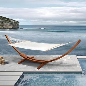 Support de <span class=keywords><strong>hamac</strong></span> autoportant en bois pour l'extérieur, mobilier d'extérieur portable, lit suspendu au design minimaliste pour jardin, patio, resort, villa - Product Image 3