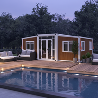 Offre Spéciale : Maison Conteneur Préfabriquée Pliante de 20 pieds, Extensible, Écologique, Solutions de Vie Contemporaines avec Salon