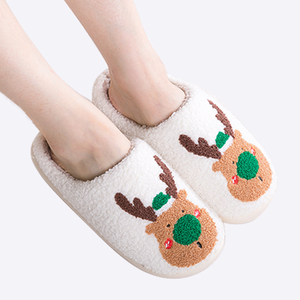 Chaussons de Noël en <span class=keywords><strong>fourrure</strong></span> pour la maison, fonctionnels, élégants, respirants, personnalisables avec logo, antidérapants, chauds pour l'intérieur et l'extérieur - Product Image 3