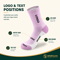 Nouveau produit : Chaussettes de sport personnalisées avec logo, chaussettes athlétiques pour hommes, chaussettes de course mi-mollet personnalisées, logo jacquard tricoté