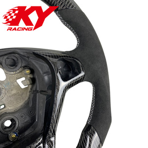 Volante Deportivo Personalizado de Fibra de Carbono y Cuero para Ford Fiesta MK7 MK4 MK3 ST180 MK7.5 2008-2015 - Product Image 2