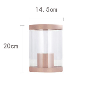 Nero Rosa Di Lusso Rotondo di Plastica PVC Trasparente Cilindro Scatola di Cholyn Rose Confezione Regalo Fiore Del Sapone - Product Image 6