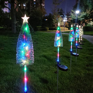 Panneau solaire LED flocon de <span class=keywords><strong>neige</strong></span> Candy Cane Stake Light IP66 Garden Pathway Park Lawn Landscape Decor for Holiday Party Christmas Snow - Product Image 1
