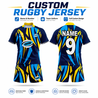 Maillot de rugby personnalisé, ensemble maillot et short de rugby pour équipe, impression par sublimation intégrale, ensemble de rugby pour club, vêtements d'entraînement