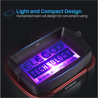 ELEGOO Réservoir en résine avec couvercle, cuve en résine métallique pour imprimante 3D Mars 3 et Mars 3 Pro avec revêtement de libération PFA préinstallé