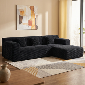 Juego de Muebles Modernos para Apartamento, Embalaje en Caja Comprimida al Vacío, Sofá Modular Convertible en Forma de L, Plegable, de Tela, A022 - Product Image 1