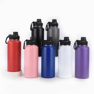Custom Branding Stainless Steel Vacuum Tumbler, Handled <b>Hot</b> Cold Travel Mug for Retail and Corporate Promotion - Product Image 1