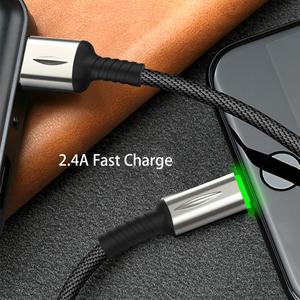 USB C Auto alimentación LED inteligente de aleación de Zinc de trenza Cable de datos para el tipo-C teléfono celular - Product Image 5