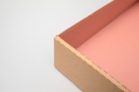 Emballage en carton écologique pour colis postaux, impression personnalisée du logo, boîte à courrier en kraft rose pour l'expédition et l'emballage