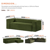 Canapé modulaire sectionnel moderne avec rembourrage en éponge, tissu compressé et densément emballé pour salon, appartement, hôtel, villa