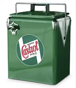 Werbeartikel individuelles Logo und Farbe 15/20L Outdoor Neuankömmling Retro Camping halten Kühlbox tragbare Bier Eis kühler Box