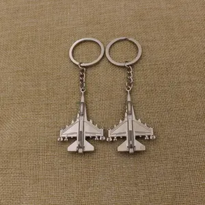 Aksesori gantungan kunci Keyring logam kustom Porte Clef Gantungan Kunci pesawat gantungan kunci pesawat dapat disesuaikan gantungan kunci 3D