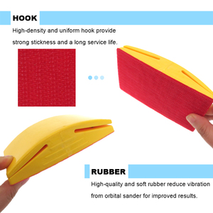 70*125mm vàng của nhãn hiệu Hội Đồng Quản trị PU bọt móc và vòng lặp tay chà nhám khối giấy nhám chủ cho mài mòn giấy đánh bóng Mài - Product Image 5