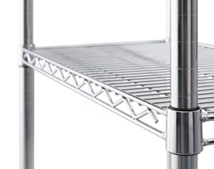 金属製クロムワイヤー棚家庭用金属製4層収納ラックキッチン棚 - Product Image 6