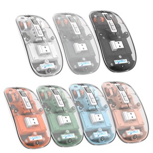 Ratón inalámbrico transparente, ratón Bluetooth de 3 modos, ratón portátil Silm recargable silencioso para ordenador portátil, PC, MacBook - Product Image 2