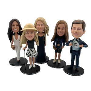 Tùy chỉnh thực hiện cha mẹ và trẻ em bobbleheads trình bày thu nhỏ điêu khắc bác sĩ cầu thủ bóng chày nhân viên văn phòng bobblehead - Product Image 6