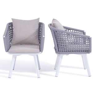 Fashional <span class=keywords><strong>Bistro</strong></span> cuerda tejida mesa de comedor y silla, muebles al aire libre, jardín - Product Image 3