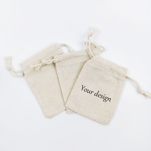 Small Cotton Canvas Draw String Muslin <b>Bags</b> Linen <b>Bag</b> Sachet <b>Gift</b> Pouch for Party Home Supplies - Product Image 2