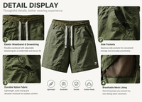 Shorts de travail d'extérieur pour hommes, séchage rapide, en nylon, hydrofuges, longueur genou, poches cargo, toucher frais, décontractés, vente en gros