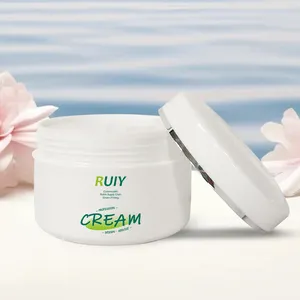 OEM/ODM 50 g 100 g weiße anpassbare Peeling-Creme Plastikdose für Gesichtscreme Siebdruck Oberflächenbehandlung