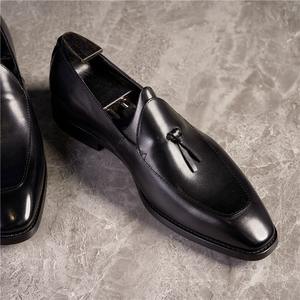 Chaussures habillées décontractées pour hommes, style britannique et coréen, à lacets carrés, respirantes, antidérapantes, légères, grandes tailles, pour affaires et mariages - Product Image 5