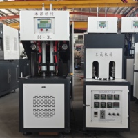 Máquina Semiautomática para Fabricación de Botellas de 2.5L, Máquina de Moldeo por Soplado y Estirado para Botellas de Agua Potable
